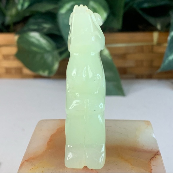 Chinese Jade Foo Dog Dragon Figurine Carved Mythical Beast Auspicious Animal 2.5 - Picture 4 of 16